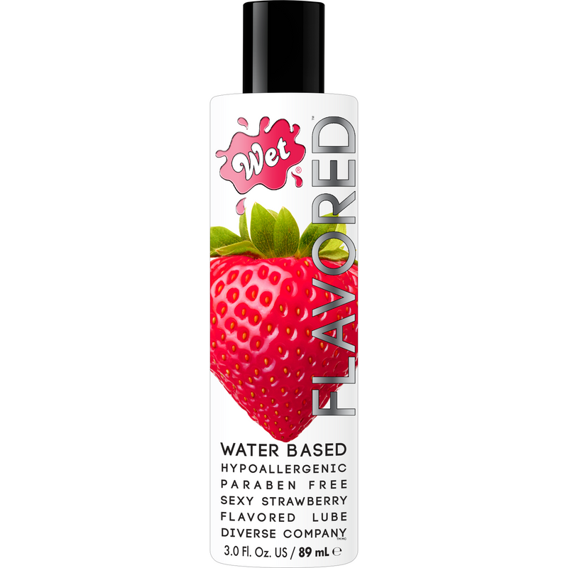 Wet Flavored Sexy Strawberry Edible Lube 3oz